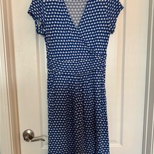 Boden Blue & White Midi Dress